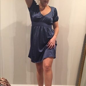 Silky dark blue dress